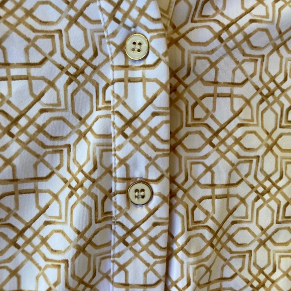 J. McLaughlin Women’s XL Shift Dress Tan Catalina Cloth Geometric Beige - Picture 6 of 10